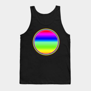 Funky Psychedelic Tropical Rainbow Sun Tank Top